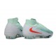 Bota de Futbol Nike Phantom 6 DF Elite FG Pistacho Escarcha Rojo