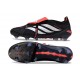 Botines Adidas Predator 26 Elite FT FG Negro Blanco Rojo