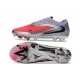 Tacón de Fútbol Nike Phantom 6 Low Elite FG Rojo Blanco Lila