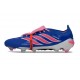 Botines Adidas Predator 26 Elite FT FG Azul Carrera Explosión Rosa