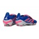 Botines Adidas Predator 26 Elite FT FG Azul Carrera Explosión Rosa