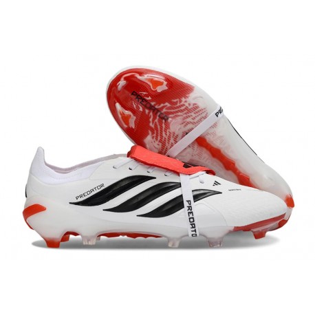 Botines Adidas Predator 26 Elite FT FG Blanco Rojo Negro