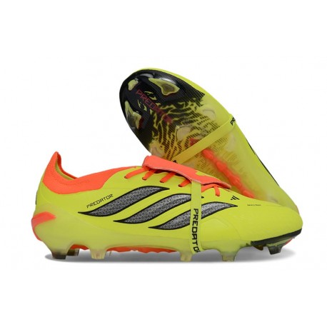 Botines Adidas Predator 26 Elite FT FG Amarillo Rojo Negro
