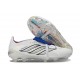 Botines Adidas Predator 26 Elite FT FG Blanco Plateada Azul