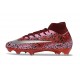 Zapatos Nike Zoom Mercurial Superfly 10 Elite FG Rojo Plateado