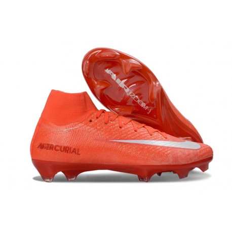 Zapatos Nike Zoom Mercurial Superfly 10 Elite FG Rojo Blanco