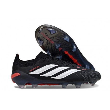 Botas Adidas Predator 26 Elite Low FG Negro Blanco Rojo