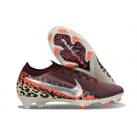 Nike Mercurial Vapor 16 Elite FG Botas de Fútbol Rojo Plateado Negro