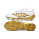 Botas Adidas Predator 26 Elite Low FG Blanco Dorado