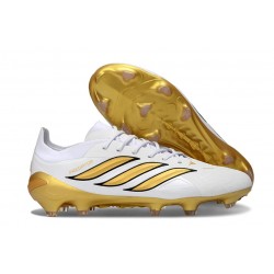 Botas Adidas Predator 26 Elite Low FG Blanco Dorado