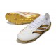 Botas Adidas Predator 26 Elite Low FG Blanco Dorado