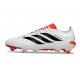 Botas Adidas Predator 26 Elite Low FG Blanco Negro Rojo