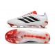 Botas Adidas Predator 26 Elite Low FG Blanco Negro Rojo