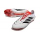 Botas Adidas Predator 26 Elite Low FG Blanco Negro Rojo