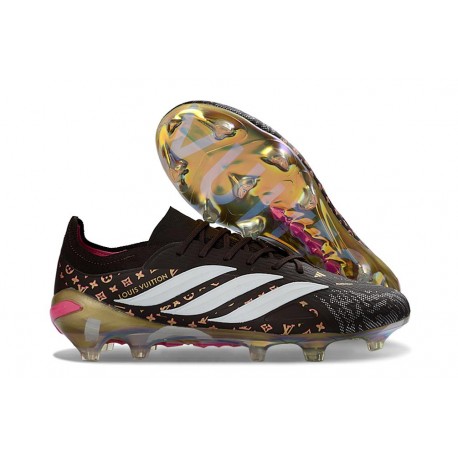 Zapatos de Fútbol Adidas Predator Elite FG Negro Dorado Blanco