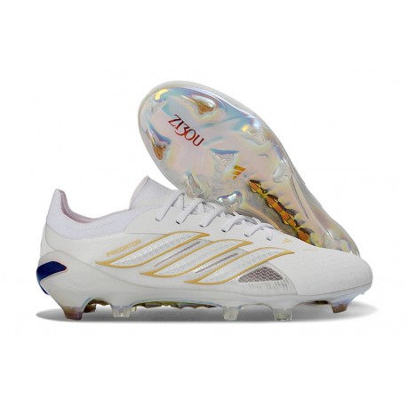 Zapatos de Fútbol Adidas Predator Elite FG Blanco Dorado