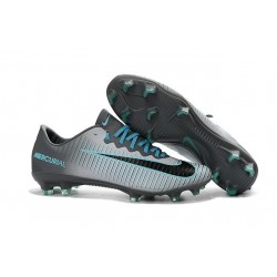 Nuevo Zapatillas de fútbol - Nike Mercurial Vapor XI FG Gris Negro Azul
