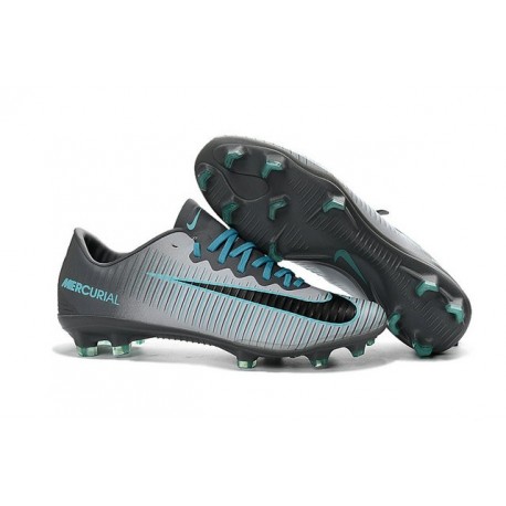 Nuevo Zapatillas de fútbol - Nike Mercurial Vapor XI FG Gris Negro Azul