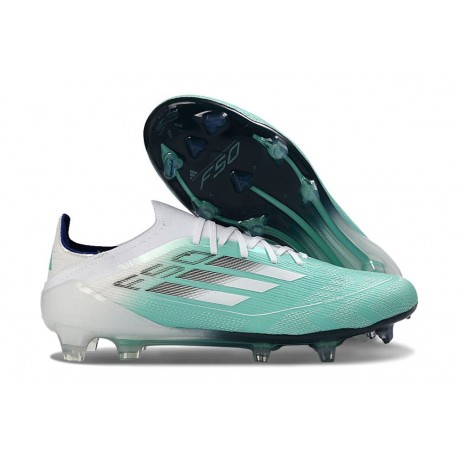 Tacos de Futbol adidas F50 Elite FG Verde Blanco Plateada
