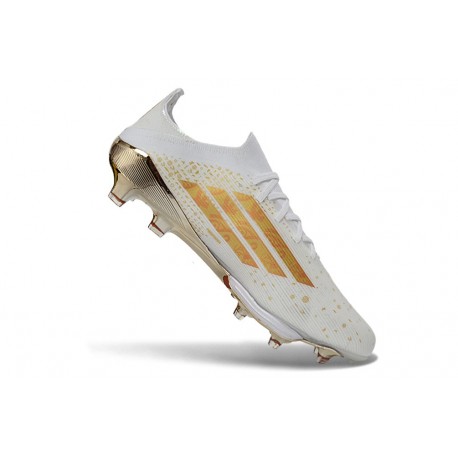 Zapatos de Fútbol adidas F50 + FG Blanco Dorada