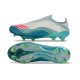 Zapatillas adidas F50 + Sin Cordones FG X Messi Ftwr Blanco Rosa Lúcido Flash Agua
