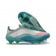 Zapatillas adidas F50 + Sin Cordones FG X Messi Ftwr Blanco Rosa Lúcido Flash Agua