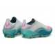 Zapatillas adidas F50 + Sin Cordones FG X Messi Ftwr Blanco Rosa Lúcido Flash Agua