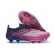 Zapatillas adidas F50 + Sin Cordones FG Violeta Rosa Blanco