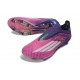 Zapatillas adidas F50 + Sin Cordones FG Violeta Rosa Blanco