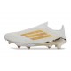 Zapatillas adidas F50 + Sin Cordones FG Blanco Dorado