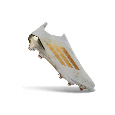 Zapatillas adidas F50 + Sin Cordones FG Blanco Dorado