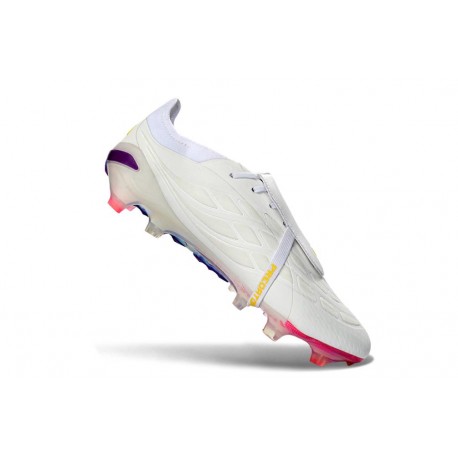 Botines Adidas Predator 26 Elite FT FG Blanco Rosa