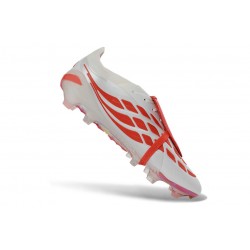 Botines Adidas Predator 26 Elite FT FG Blanco Rojo Negro