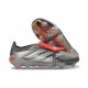 Botines Adidas Predator 26 Elite FT FG Hierro Met. Ftwr Blanco Rojo Lúcido