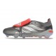 Botines Adidas Predator 26 Elite FT FG Hierro Met. Ftwr Blanco Rojo Lúcido