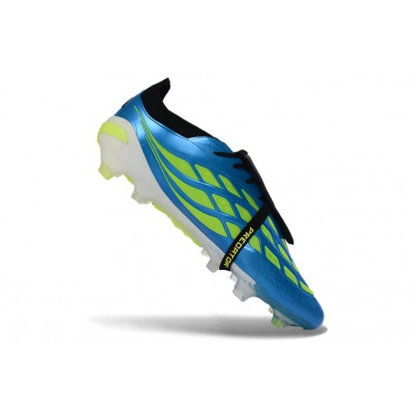 Botines Adidas Predator 26 Elite FT FG Rayo Azul Team Amarillo Solar