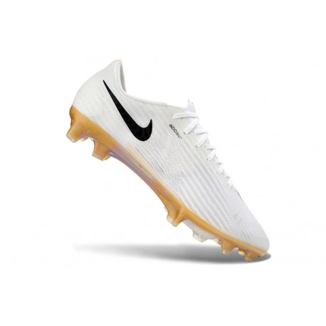 Tacón de Fútbol Nike Zoom Mercurial Vapor XVII Elite FG Blanco Negro Dorada