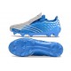 Bota adidas F50 Spider Elite FG Azulbird Plateado Metálico Ftw Blanco