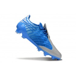 Bota adidas F50 Spider Elite FG Azulbird Plateado Metálico Ftw Blanco