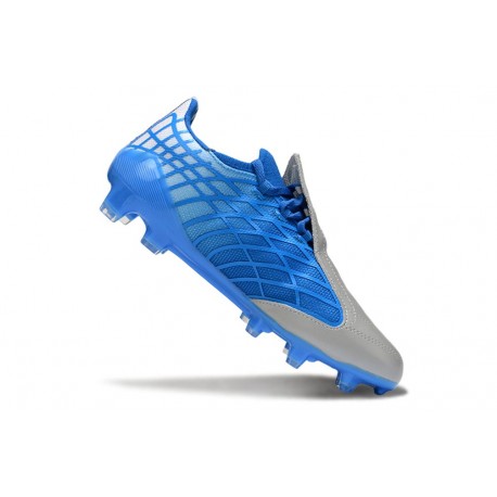 Bota adidas F50 Spider Elite FG Azulbird Plateado Metálico Ftw Blanco