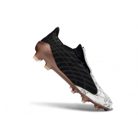 Bota de Fútbol adidas F50 Spider Elite FG Negro Blanco Dorado