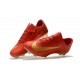 Nuevo Botas de fútbol Nike Mercurial Vapor 11 FG CR7 Rojo Oro