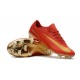Nuevo Botas de fútbol Nike Mercurial Vapor 11 FG CR7 Rojo Oro