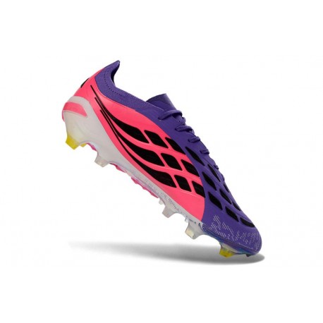 Zapatos de Fútbol Adidas Predator Elite FG Violeta Rosa Negro