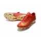 Nuevo Botas de fútbol Nike Mercurial Vapor 11 FG CR7 Rojo Oro
