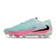 Tacón de Fútbol Nike Phantom 6 Low Elite FG Pistachio Frost / Rosa / Negro
