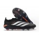 Tacos de Futbol Adidas Predator Laceless Elite FG Negro Blanco