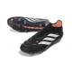 Tacos de Futbol Adidas Predator Laceless Elite FG Negro Blanco