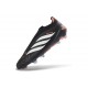 Tacos de Futbol Adidas Predator Laceless Elite FG Negro Blanco