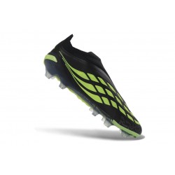 Tacos de Futbol Adidas Predator Laceless Elite FG Negro Verde